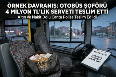AKSARAY'DA OTOBÜS ŞOFÖRÜNDEN BÜYÜK DÜRÜSTLÜK: MİLYONLUK SERVETİ TESLİM ETTİ!